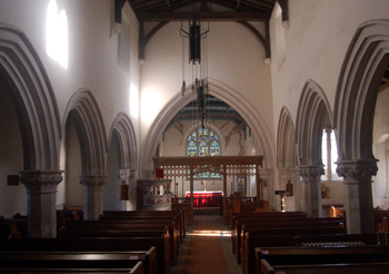Studham church interior looking east November 2009